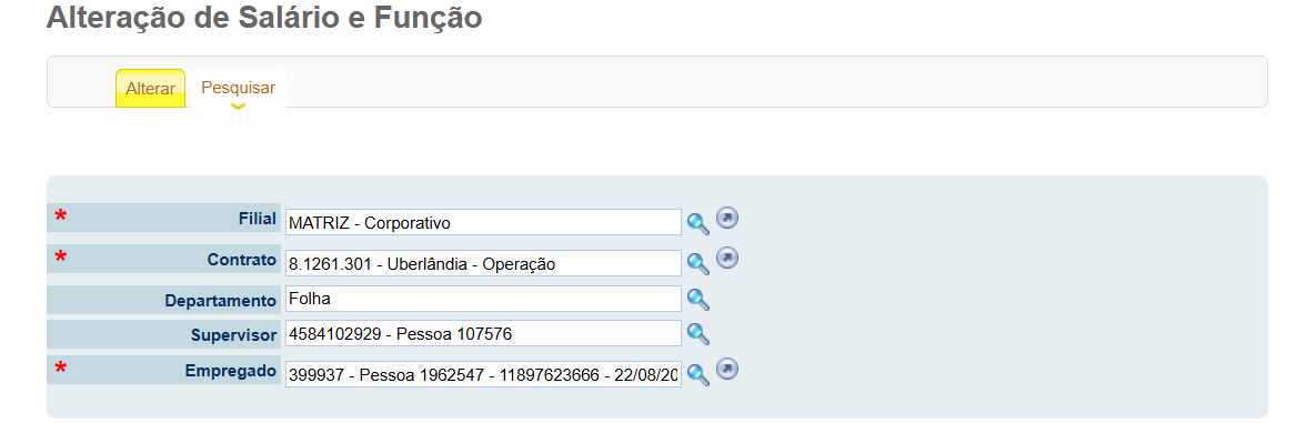 Preenchimento de campos valido