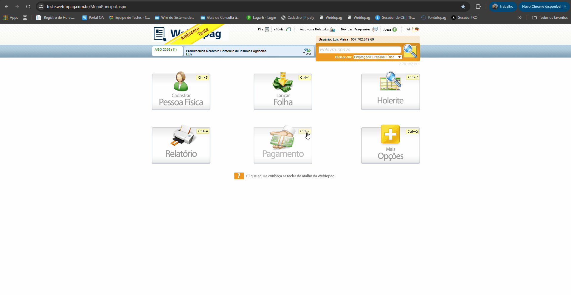 Acesso Importar Configuração