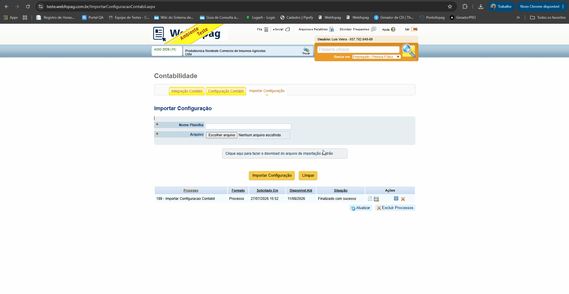 Botao Excluir Processo