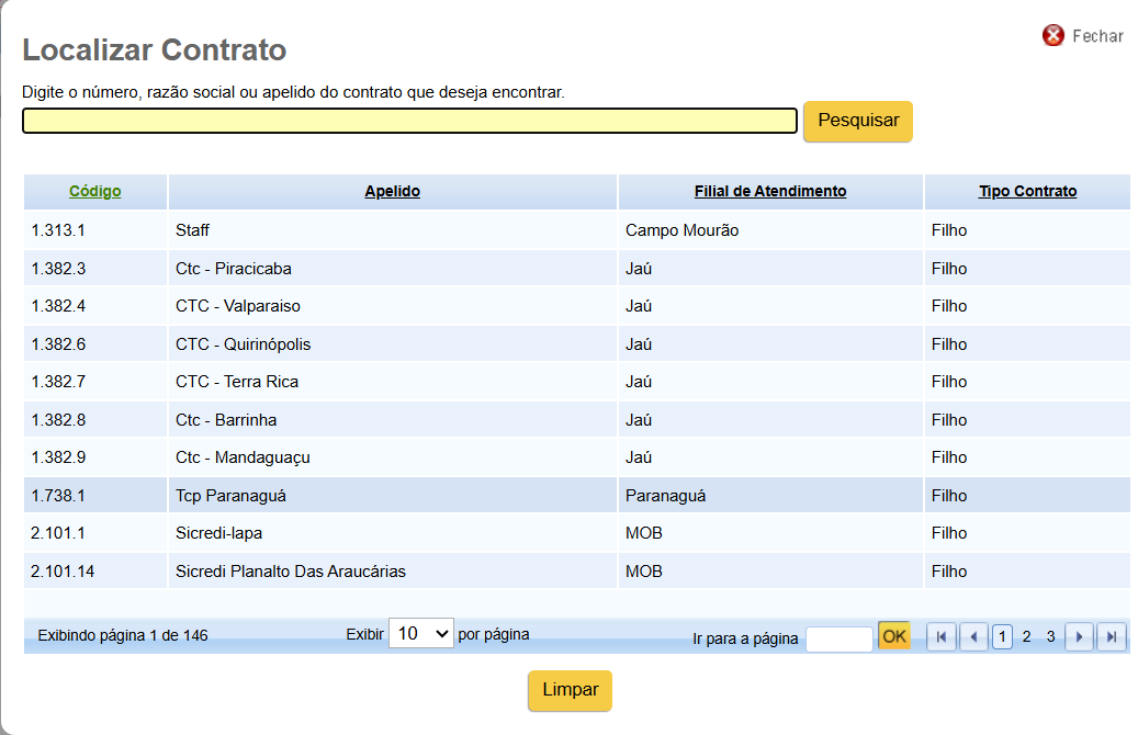 Consulta de Contrato
