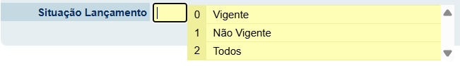 Situação Lançamento