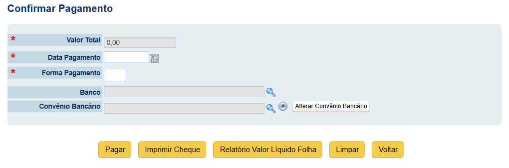 campos confirmar pagamento