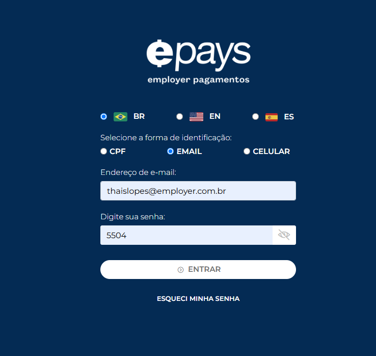 Login no Epays