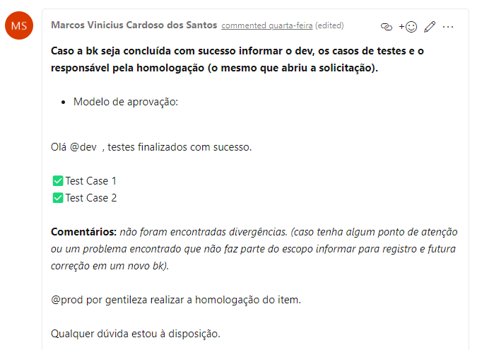 Imagem de exemplo de envio para próxima etapa