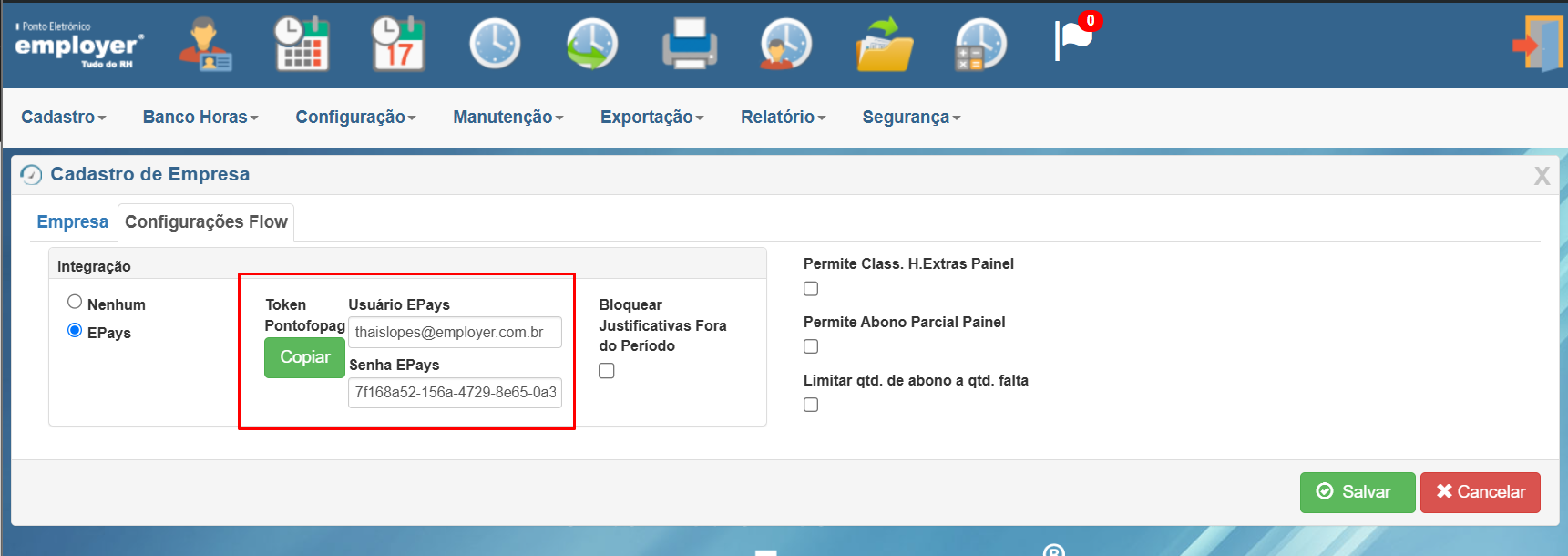 Salvar Alteração