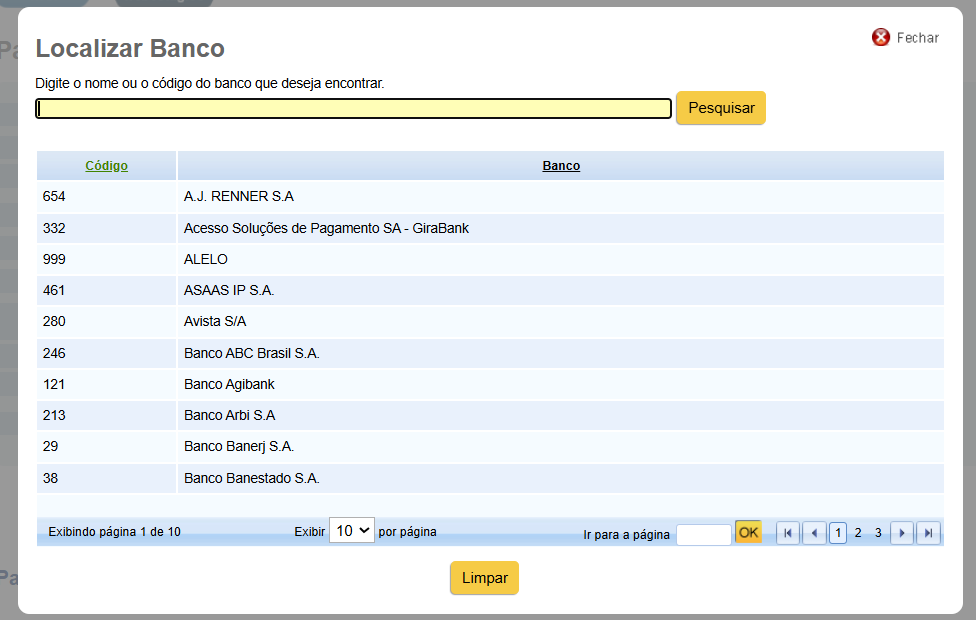 modal Banco Conta Autônomo