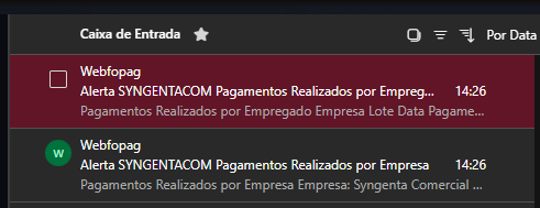 Verificação do envio